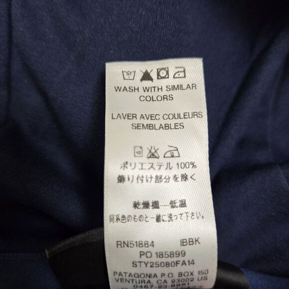 PATAGONIA Better Sweater Icelandic Coat Toggle Blue Black Hood Women's S/M DESC - Picture 9 of 14